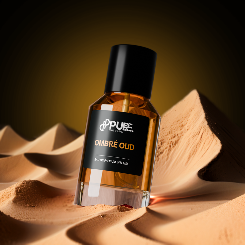 Ombré Oud von PURE. Parfums holzig würziger Herrenduft im Sand mit passender Probe zum risikofreien Testen